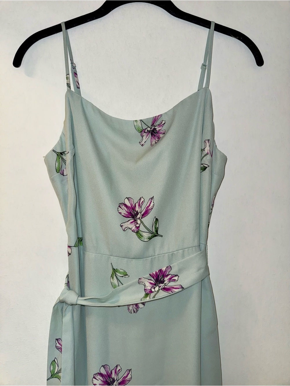 Socialite Mint Green Floral Maxi Dress with Purple Flowers